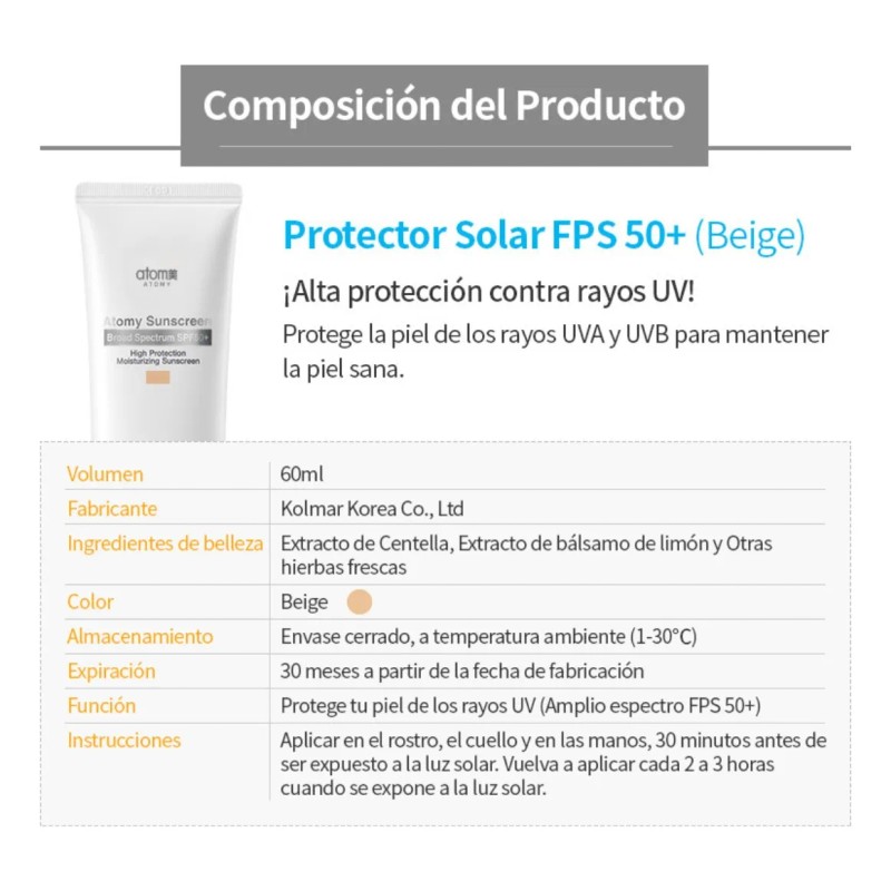Atomy Protector Solar 60ml Fps 50+