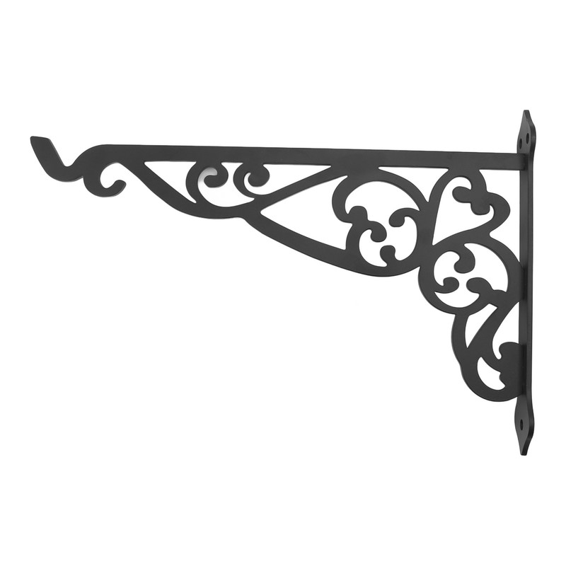 Outdoor Hanging Bracket Black Iron Multifunctional Decorative Plant Hanger for