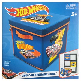 Hot Wheels Tara Toy: ZipBin 300 Car Storage Cube - Unzip to Convert Into A Playmat, Holds Up to 300 Toy Cars, Storage & Play, Toy Box, Kids Age 3+