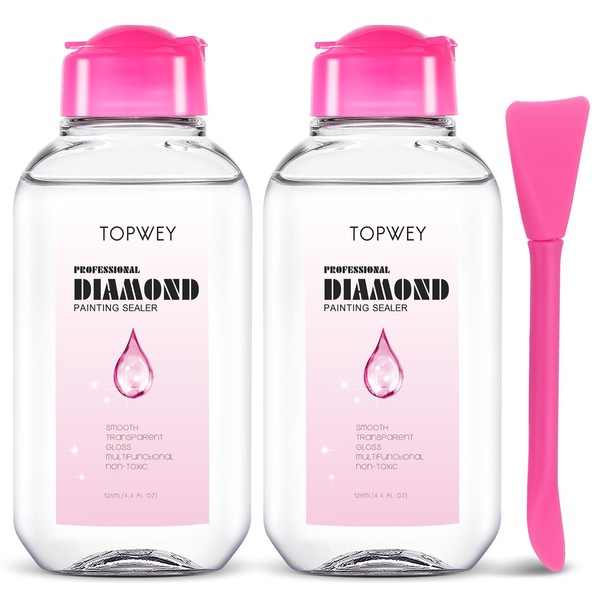 Topwey Diamond Painting Accessories, Glue for Diamond Art, Puzzle, Accessories for Diamond Painting Kits for Adults (125ML*2)