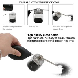 Verano Encantador Atomizador De Fibra Capilar, Robusto Atomizador De Bomba De Fibras Capilares Chapado En Plata Práctico Para Espray De Cabello En Polvo Para El Cuidado Del Hogar