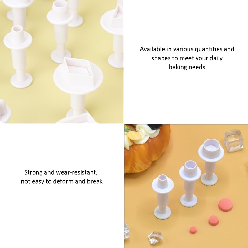 32-Piece Fondant Cutting Mold, Baking Press Tool, Multi-Shaped Spring Mold,