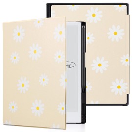 CoBak Case for Remarkable 2 Paper Tablet - Lightweight and Hard Back Shell Protective Book Folio Cover with Built-in Pen Holder - for 10.3" 2020 Released, Chrysanthemum