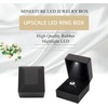 KEISIMI Luxury Ring Box with LED Light, Ring Box for