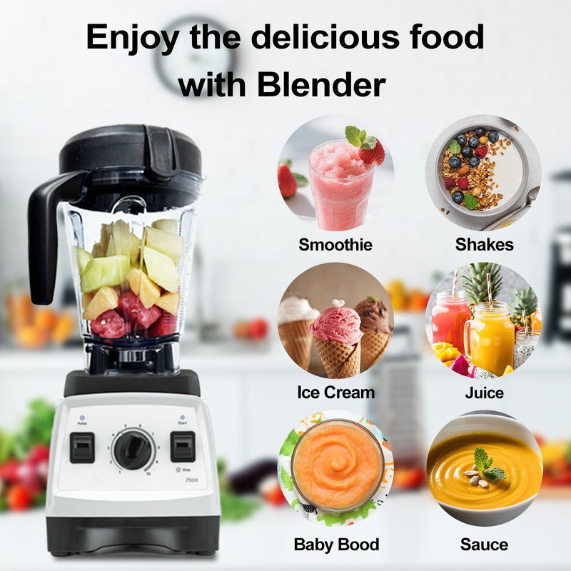 Blender Pitcher 64oz Low-Profile, Replacement Pitcher for 750 5200 7500