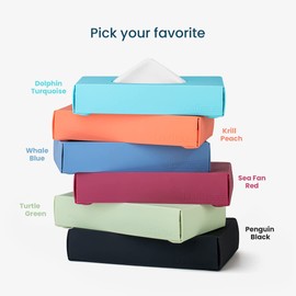 LastTissue® Reusable Tissue Box - with 18 Organic Soft Cotton Wipes, Eco Friendly and Sustainable Tissue Holder and Facial Tissues for Nose, Can be used as Paper Towels for Household