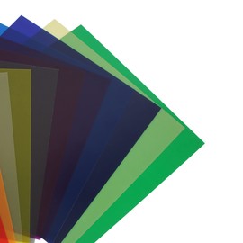 11pcs Película de Filtro de Iluminación de Gel Corrección de Color Universal de Alta Translúcido para Luz Estroboscópica Fotografía de Luz LED Superposiciones de Colores Hojas de