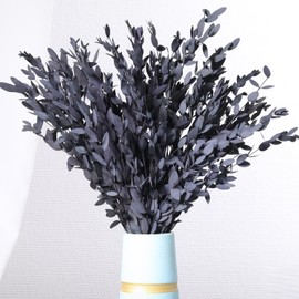 Dried Eucalyptus Leaves Real Preserved Stems, Fresh Eucalyptus Garland Branches for Shower, Dried Plant Live Bundle Purple Leaves for Wedding Wreath Party Home Fragrance Vase Decor
