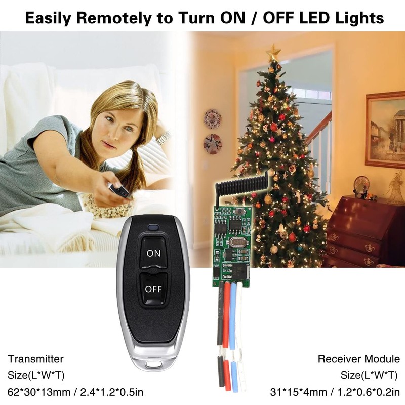 DieseRC DC 3.6V 5V 12V 24V 30V Wireless Remote Control