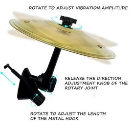 Car Cymbal, Car Crash Cymbal Vents Mini Car Crash Cymbal for Air Vent Funny Dashboard Toy for Music Lovers Stress Relief Compact and Durable Driver Music Car Accessories Car Interior Decoration Gift