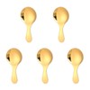 5 PCS Short Handle Spoons Gold Mini Scoops Stainless Spoons