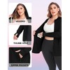 COOTRY Womens Plus Size Workout Jackets Full Zip Up Lightweight