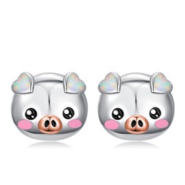 ROMANTIC WORK Pig Earrings for Women Sterling Silver Cute Pig Stud Earrings Jewellery Birthday Gifts