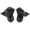 Mxfans 2 Pairs Plastic Luggage Suitcase Replacement Wheel Black 49mm