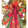 Handmade 10 " FALL FARMHOUSE BOW for GRAPEVINE WREATH SWAG