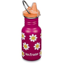 Klean Kanteen Trinkflasche Classic Narrow (Sippy Cap) mit Trinkverschluss aus Edelstahl in der Farbe Pink mit einem Volumen von 355 ml, 1011200