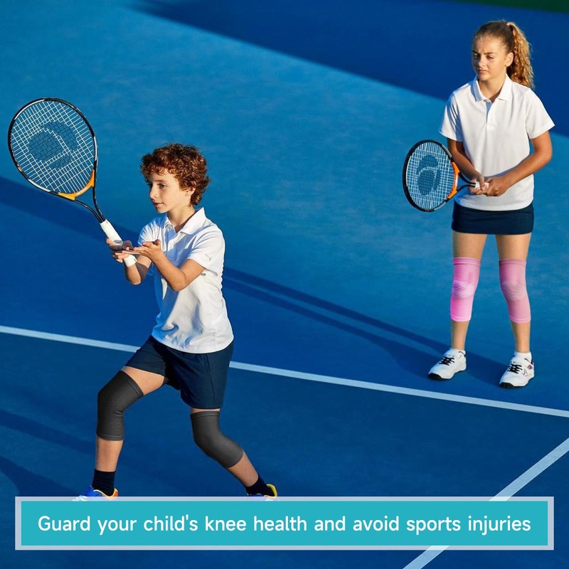 HOCAFER 2 Pairs Kids Knee Braces, Knee Compression Sleeve for