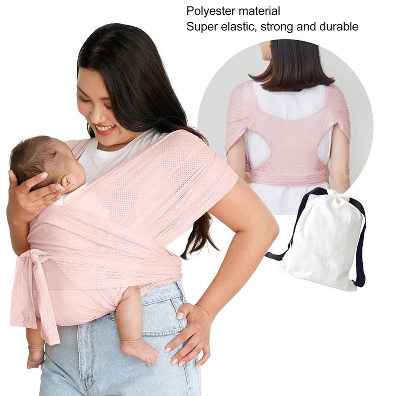 Baby Wrap Strap L Size Pink Portable Stretchy Baby Carrier