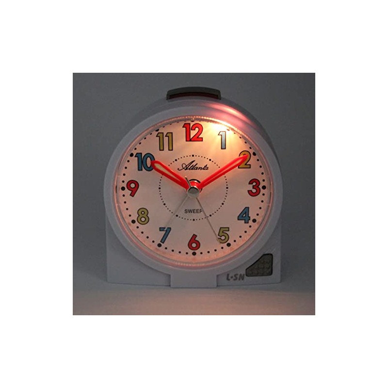 Atlanta 2127/0 Children's Alarm Clock without Ticking Analogue Boys Girls