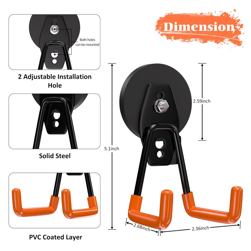 ENUODA Magnetic Hooks Heavy Duty Magnetic Tool Holder Utility Neodymium