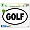 Golf Oval Car Sticker Indoor Outdoor 5" x 3"