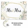 10x8FT Mr & Mrs White Floral Bridal Shower Backdrop Mr