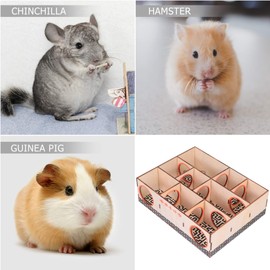 UKCOCO Hamster Wood Maze Hamster Maze, Wooden Small Pet Training Hamster Maze Toy Hamster Maze Cage Hamster Sports Mazes Maze Tunnel Pet Activity Toys for Mice Dwarf Hamster Hamster Mice Maze