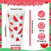 SiliFine 12 Pcs Plastic Watermelon Cups 24oz Reusable Watermelon Tumbler