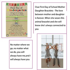 ZMANYIJEW 2022 Back to School Gift Bracelet Kindergarten First Day Bracelet Mom and My Mom Daughter Wishing Bracelet Set Mom and Me First Day of School Jewelry Gifts (green, Stainless Steel)