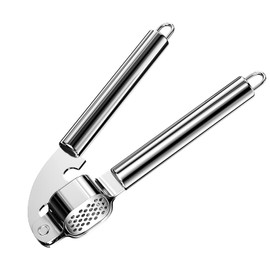 Newaner Garlic press, garlic cutter made of stainless steel, 20 cm garlic press, practical kitchen aid, dishwasher safe, comfortable and easy to clean, strong and robust.