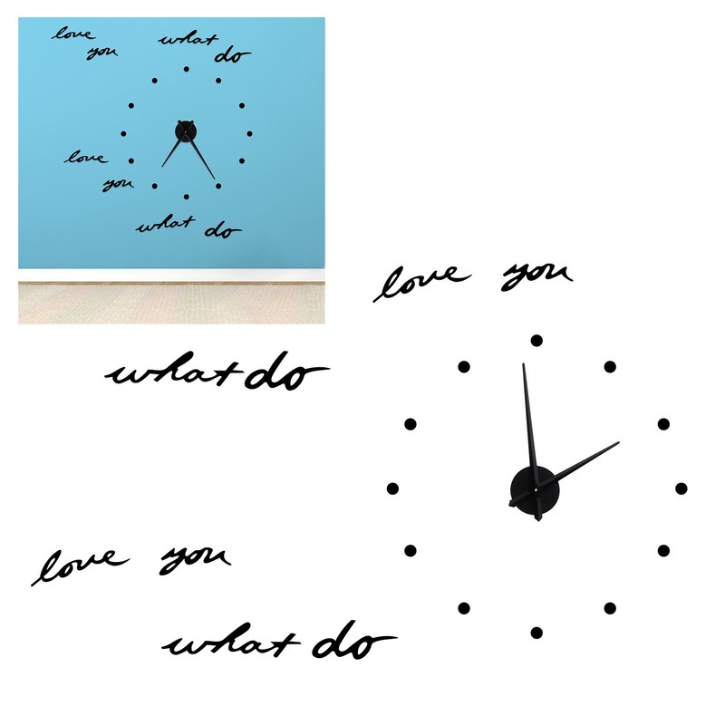 Innovative DIY Wall Clock Stylish Mirror Surface Sticker Clock Modern