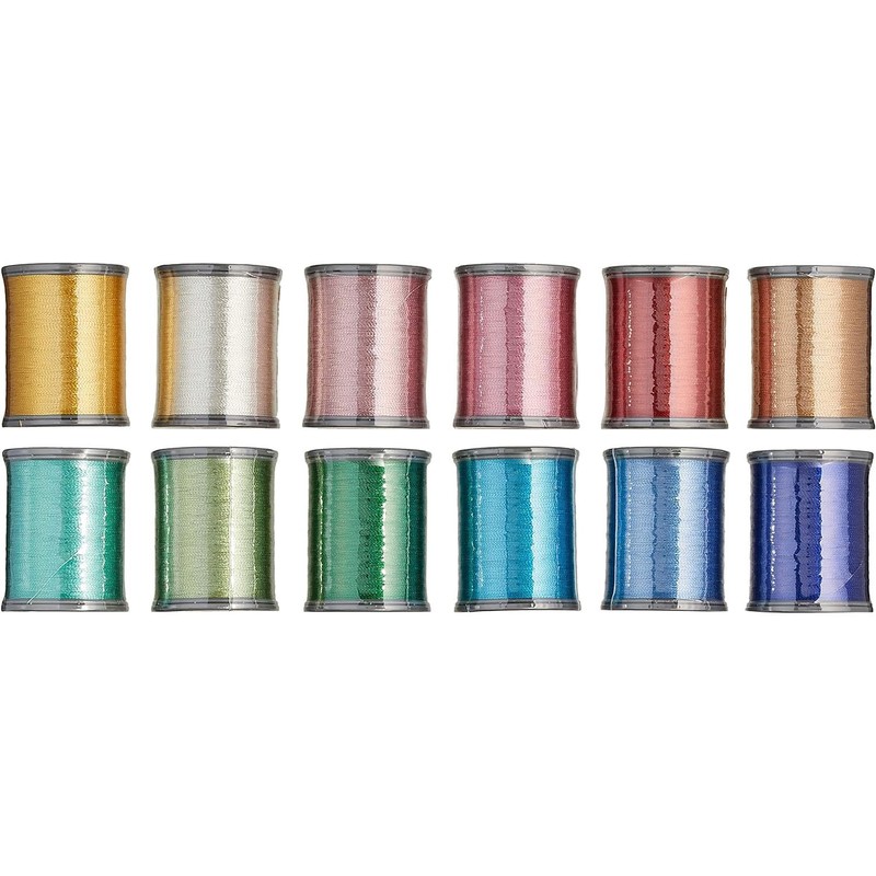 FUJIX フジックス キングスター きらきら12セット メタリックカラー 200m 12色 飾り縫い ミシン刺しゅう糸