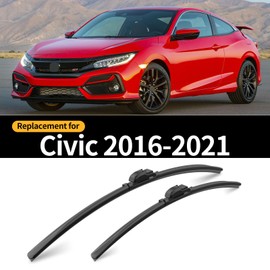GARDIMU Replacement for Honda Civic Front Windshield Wiper Blade, 2 Pieces of Car Front Window Wiper Blades for 2016 2017 2018 2019 2020 2021