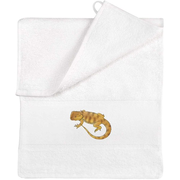 Azeeda 'Bearded Dragon' Flannel/Guest Towel (TL00031039)