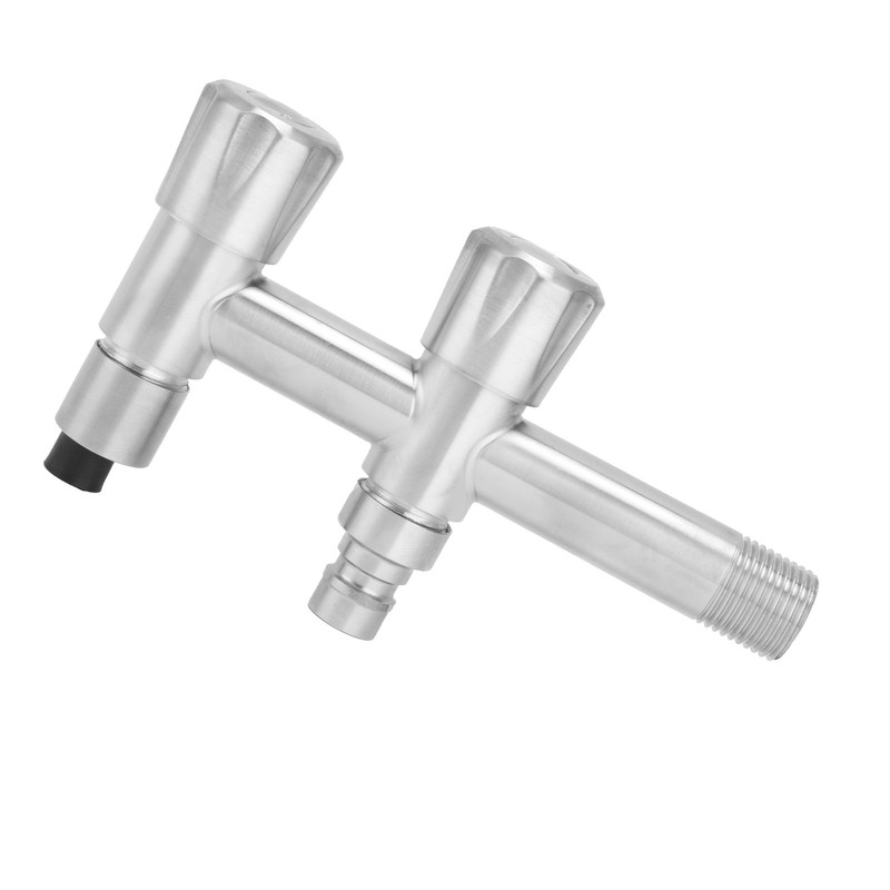 G1/2 Stainless Steel Faucet 1 Inlet 2 Outlet Washing Machine