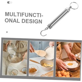 COLLBATH 3 Piezas Escala De Primavera Mecánica Escamas De Cocina Escala De Mano Escala De Equipaje Balanza De Cocina Escala De Peso Gancho Portátil Balanzas De Pesca Acero Inoxidable Plata