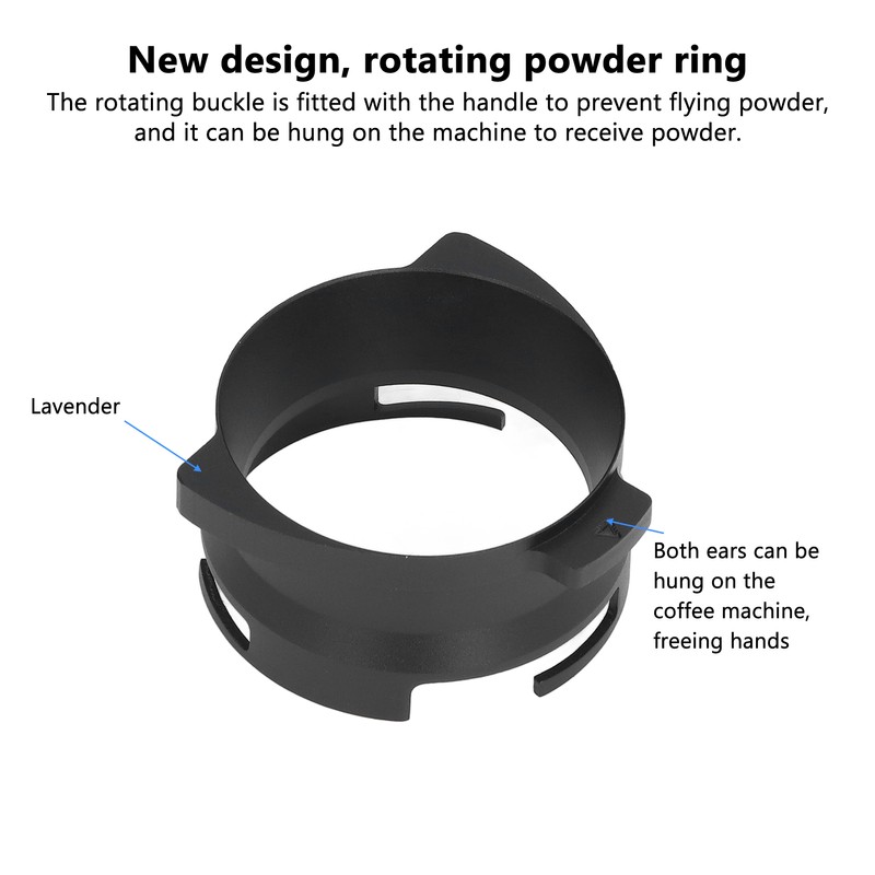 54mm Coffee Portafilter Dosing Funnel Aluminum Alloy Rotatable Dosing Funnel
