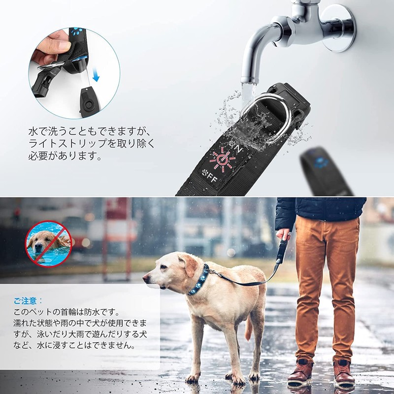 Dog Collar, Dog Collar, Training Collar for Dogs, LED Luminescent