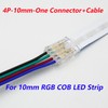 COB LED Connectors Kit, 25Pcs 5/8/10/12mm, 8Pcs Gapless, 10Pcs Connector+Cable,