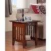 AFI Mission Solid Wood End Table with Built in Device