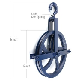 RK Safety RK-GW12 Heavy-Duty 12 -Inch Diameter Gin Wheel, Gin Block (Set of 2)