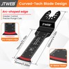 JTWEB Extra Long Oscillating Saw Blades - 12PCS Arc-Shaped Edge