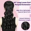 18" Loose Curl Wrap Around Spiral Curly Ponytail Extension