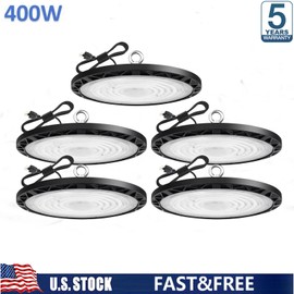 5Pcs 400W UFO Led High Bay Light 400Watt Factory Warehouse Commercial Shop Light