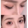 Aimilim 애미림 노글루 가닥 부분 브라운 투명라인 속눈썹 9-11mm Aimilim