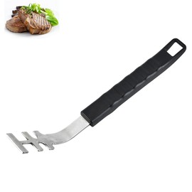Cooking grate lifter, stainless steel head grill grate lifter, long handle, culinary modular cooking grate lifter, easy lifting of hot and dirty grill grates, 25.7 cm, for all barbecues with culinary