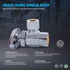 Midline Valve 71212QS-OM-5 Water Supply Stop Valve with Multi-Turn Wheel;