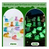100 Mini Animales Figuras De Resina Brillan En La Oscuridad