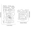ORIGACH Valentine's Day Teddy Bear Clear Stamps and Cutting Dies