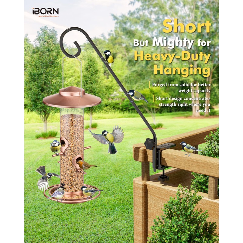 iBorn Deck Hook for Bird Feeder 13 Inch Hummingbird Feeder